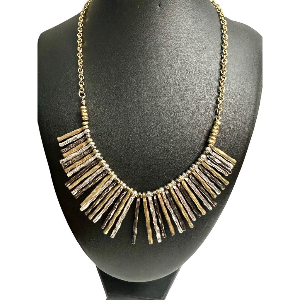 Alfani Necklace Jenecklace Nwt Jewelry Statement 21 Adjustable Mixed Silver G 15$